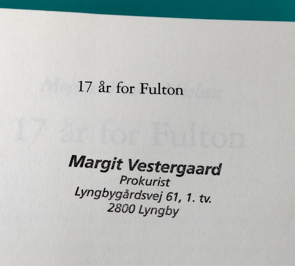 17 år for Fulton (BOG), Mogens Frohn Nielsen