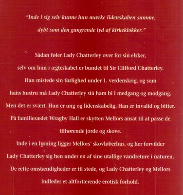 Lady Chatterleys elsker, Af D