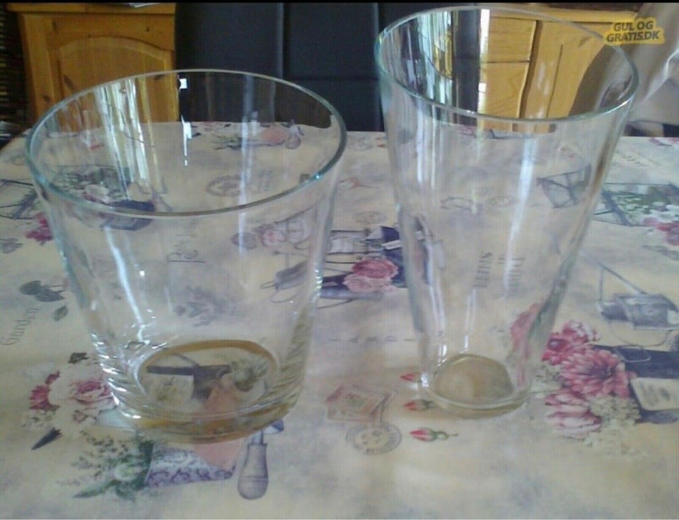 Glas, Vase, Menu Vase Galerie. 2 i 1. H 25 cm.
