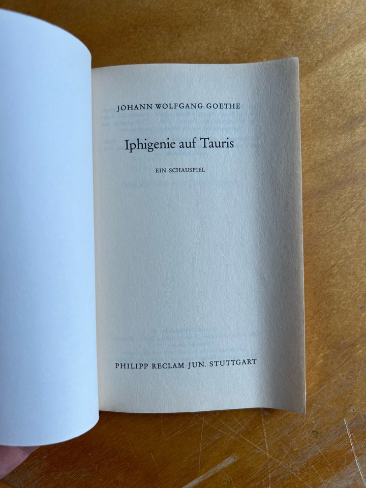 Iphigenie auf Tauris, Goethe, genre: drama