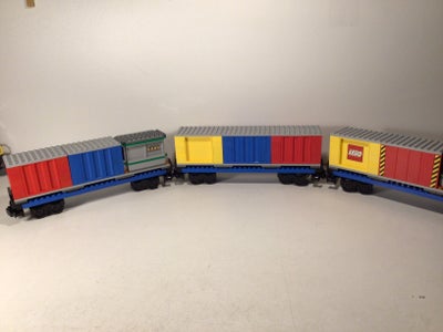 Lego Tog, Container vogn, Containervogne sælges som vist på billederne.
Kun originale Lego klodser a