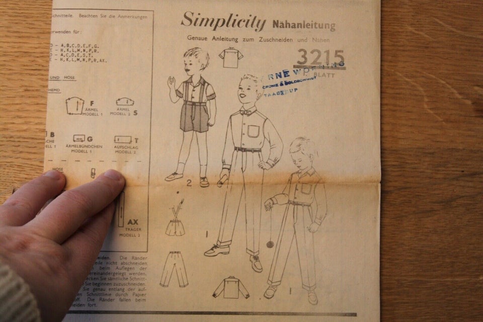 Mønster, Simplicity 3215