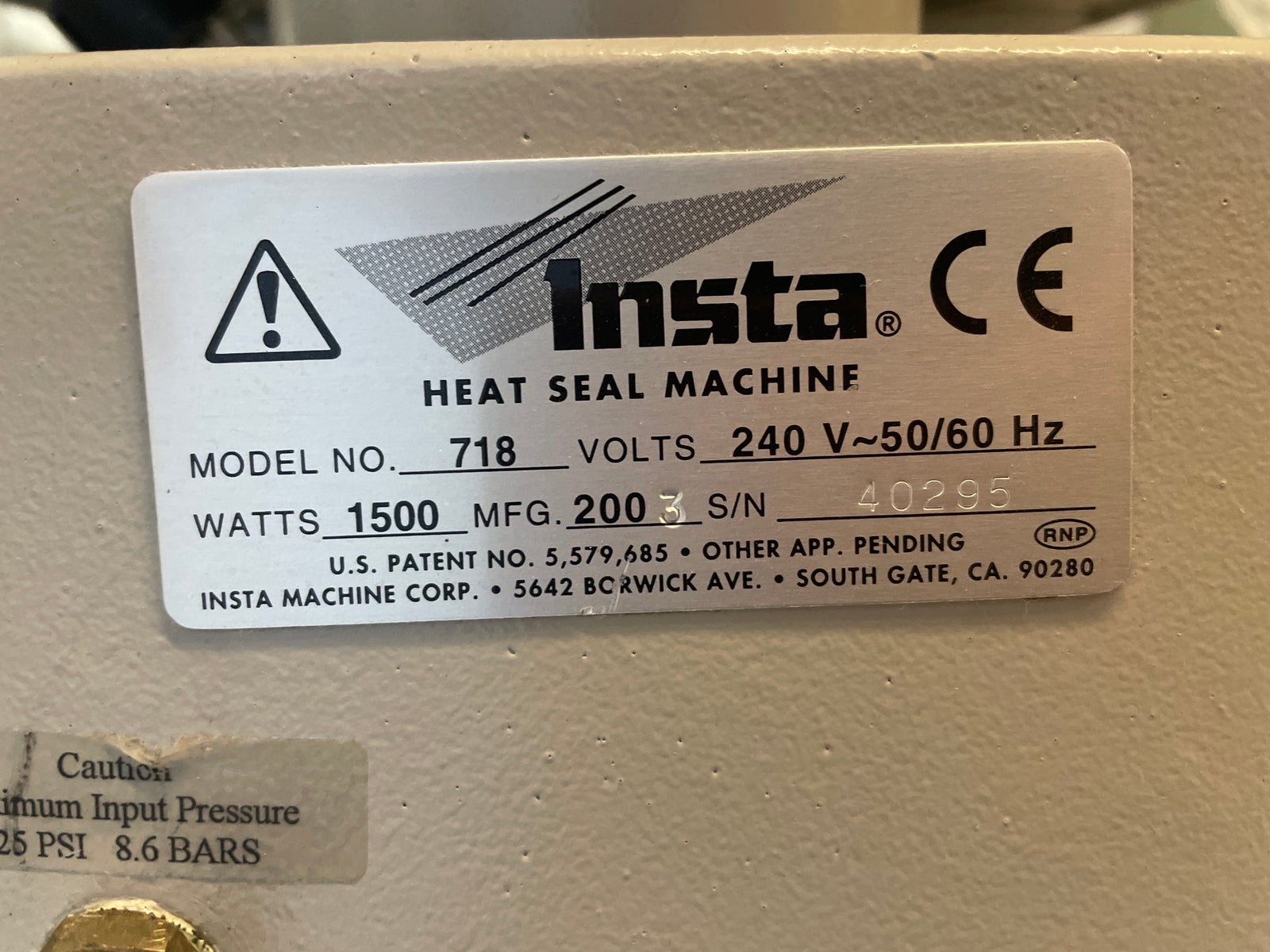 Insta 718 Heat Press