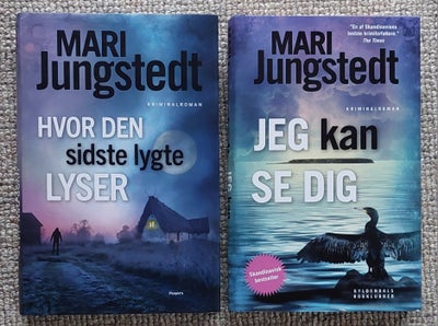 Hvor den sidste lygte lyser og Jeg kan se dig, Mari Jungstedt, genre: krimi og spænding, 2 Spændende