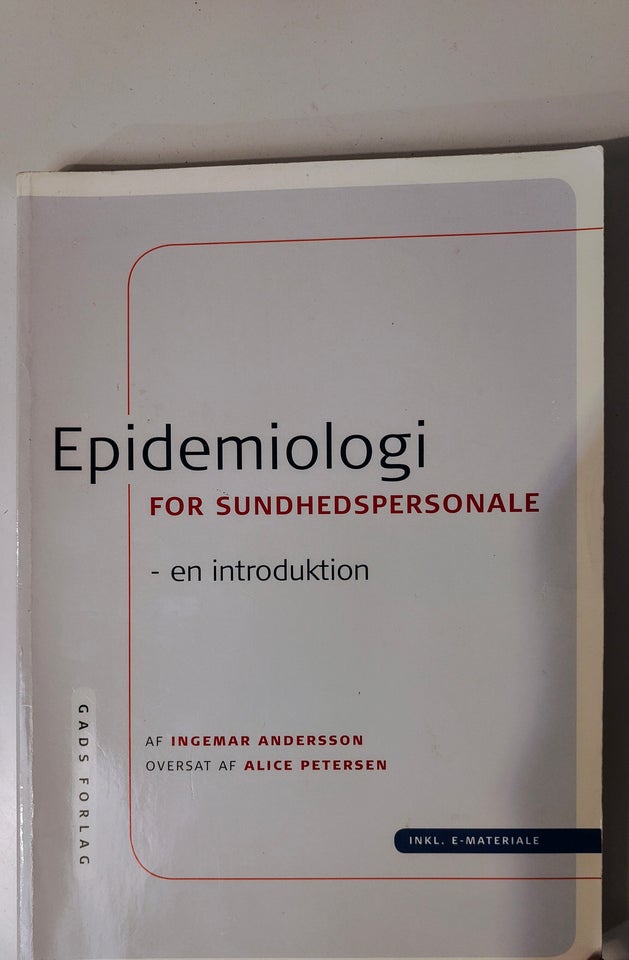 Epidemiologi for sundhedspersonale, Ingemar Andersson,