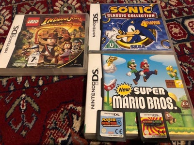 Mario & Luigi: Partners In time, Sonic, Nintendo DS, 
LEGO INDIANA Jones (ingen manual): 40 kr
New S