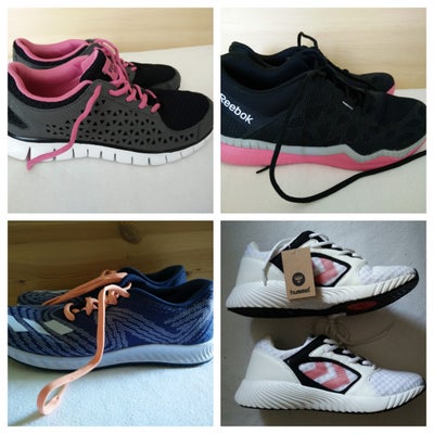 Sneakers, str. 39, Adidas, Hummel, Reebok,  Ubrugt, Hummel Trinity Runner str. 39, hvid/pink/sort ub