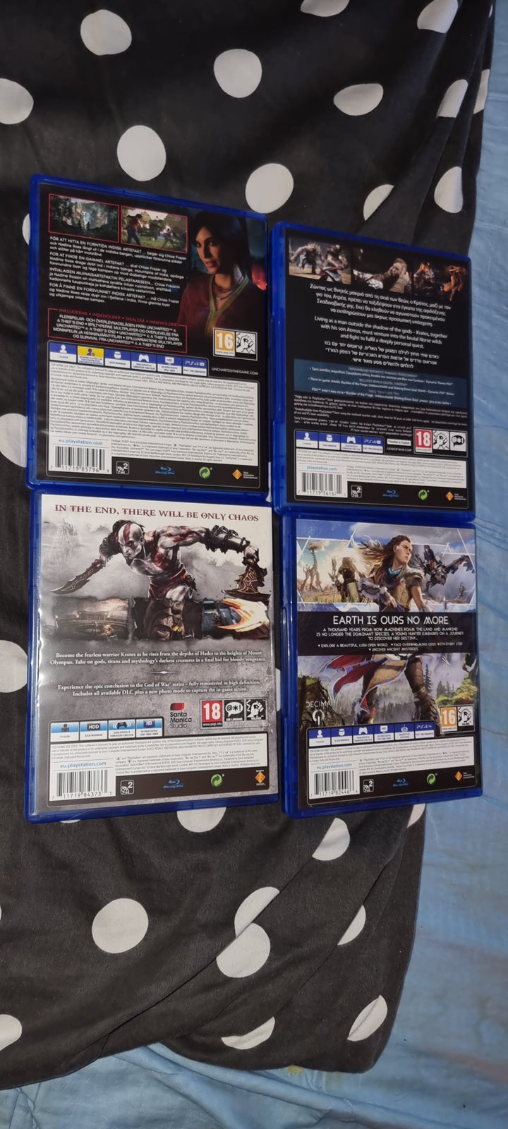 PS4 5 Spil - God of War, Republique, Uncharted