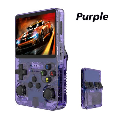 R36S Purple open source emulator, spillekonsol, Perfekt, Helt ny, sælges da børnene ikke helt er så 