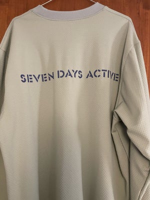 Sweatshirt, 7 Days Active , str. L,  Støvet turkis/grå,  Næsten som ny, 7 Days Active langærmet tshi