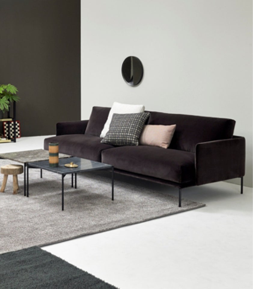 Sofa, velour, 3 pers.