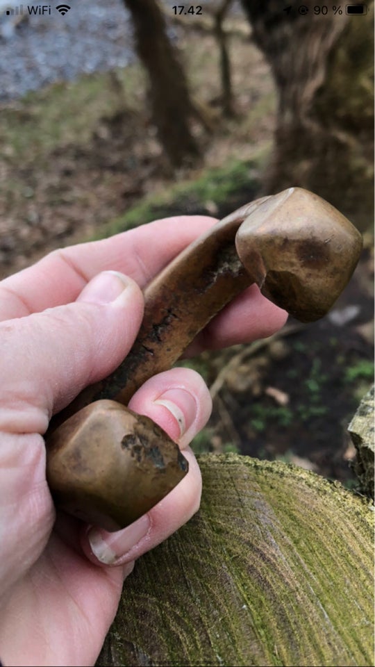 Sjældent stort/massivt MANILLA bronze armbånd , Antik