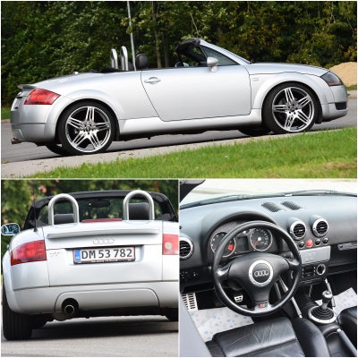 Audi TT, 1,8 T 180 Roadster, Benzin, 2000, km 238000, sølvmetal, nysynet, klimaanlæg, ABS, airbag, a