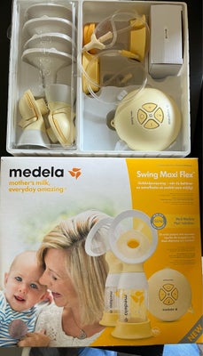 Brystpumpe, Medela Swing Maxi Flex, Medela, Dobbel Brystpumpe, brugt til et barn og den virker upåkl