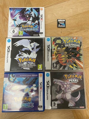 Pokemon spil, Nintendo 3DS, Pokemon Ultra Moon 250kr
Pokemon black 500kr
Pokemon alpha sapphire 400k