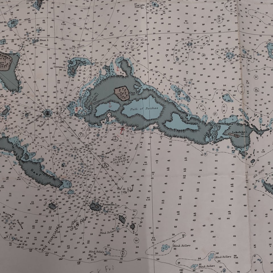 Søkort, Haapai Group southern portion