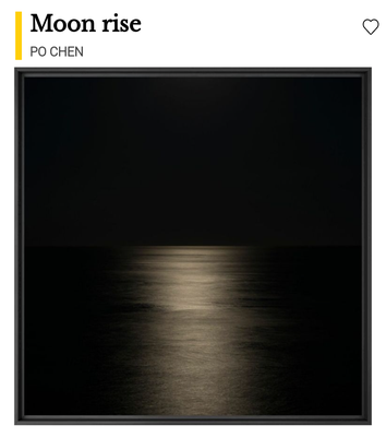 Tryk, Po Chen, motiv: Moonrise, b: 120 h: 120, Limited eksemplar 100 stk 

Bliver ikke produceret læ
