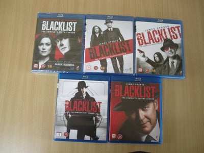 The Blacklist sæsoner 1-5, Blu-ray, action, 
Sæson 1 og 2 stadig i folie
sæson 3-4-5 set en gang
Ame