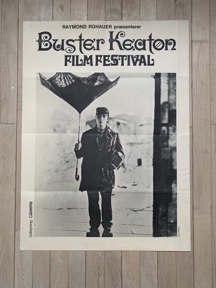 Filmplakat, motiv: Buster Keaton  - Køb og Salg af Nyt og Brugt