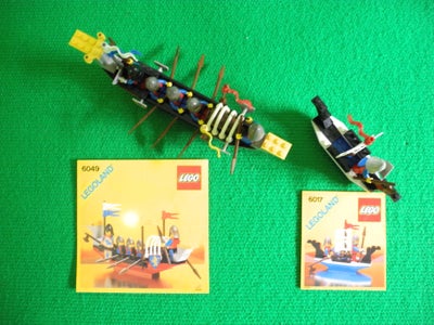 Lego andet, 6049  6017, Ridderskibe. Lego fra før år 2000. Samlevejledning medfølger. Enkelte klodse