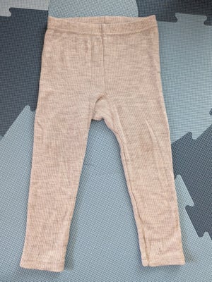 Leggings, Leggings i uld/silke, Friends, str. 86, Fine, lysegrå leggings i 85% merinould og 15% silk
