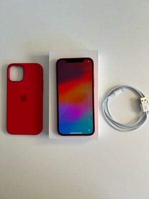 iPhone 12, 128 GB, rød, Perfekt, Købt hos Refurbed.dk medio januar 2024 i stand “Fremragende” og med