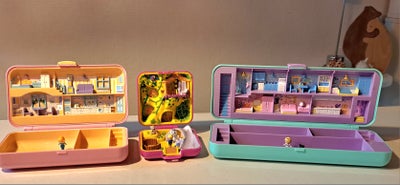 Polly Pocket, Bokse dukkehuse m figurer, Polly Pocket Bluebird dukkehuse bokse inkl figurer. Retro s