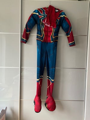 Udklædningstøj, Marvel, Iron Spider-man udklædning i str L (141-152). Der er elastik under fødderne.