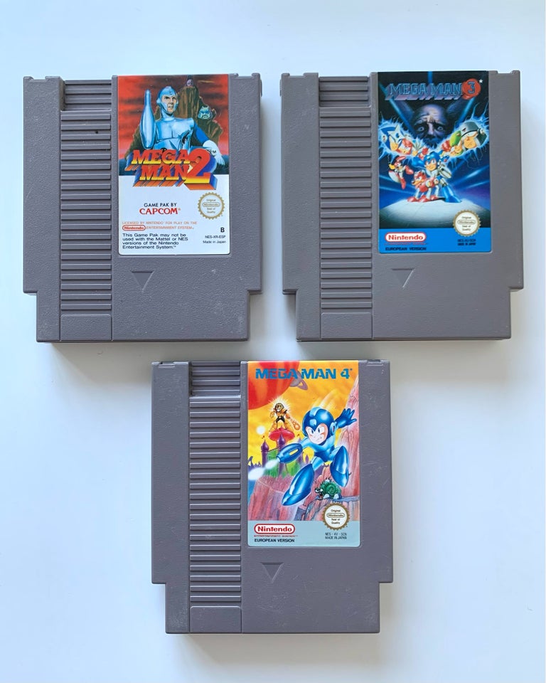 Mega man 2, 3, and selling 4 for Nintendo NES