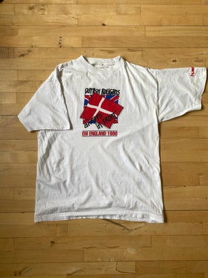 T-shirt, Hummel, str. XL,  Hvid,  God men brugt, Rigtig fed vintage EM Danmark 1996 Hummel 
t-shirt
