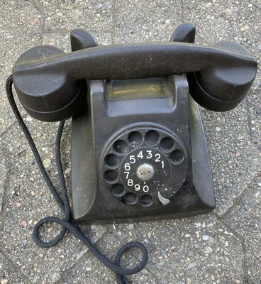 Telefon, Gammel telefon – bordmodel – bakalit – fra før verden gik af lave
