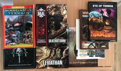 Diverse bøger til Warhammer, anden bog, Forskellige bøger om figurer, terræn, Hobbitten, Warhammer o