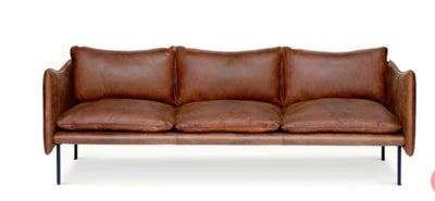 Sofa, læder, 3 pers. , Fogia sofa - model Tiki., Fogia Tiki 3 personers sofa 236 cm. monteret med su