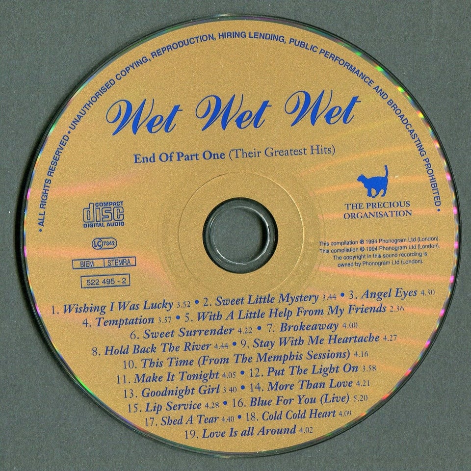 Wet Wet Wet: End Of Part One: Their Greatest Hits, pop