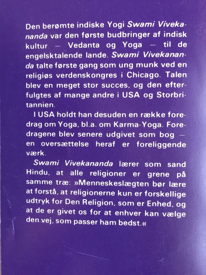 KARMA-YOGA * 2. reviderede udgave, Swami Vivikananda -