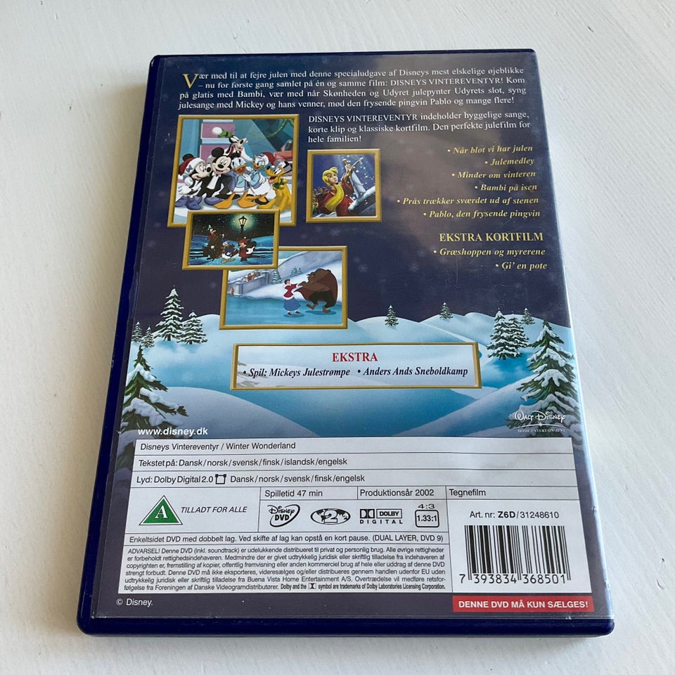 Disneys Vintereventyr, DVD, tegnefilm