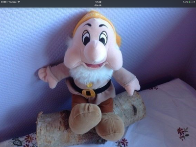 Andet, Ældre Disney Dværg Prosit Sneezy Dukke Bamse Pynt, Gaveide : Nyvasket Ældre Plys Bamse Dukke 