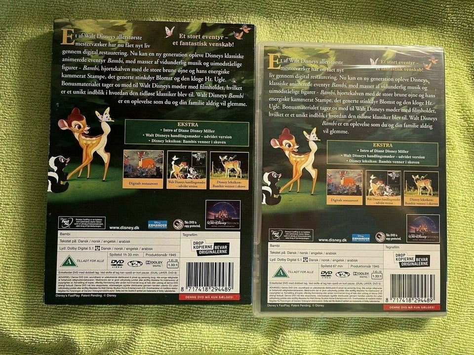 Bambi , instruktør Walt Disney klassikere , DVD