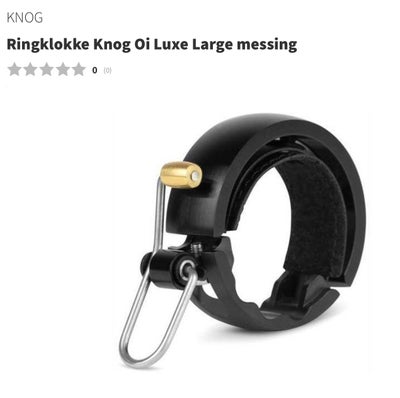 Ringklokke, OI LUXE bicycle bell, Ringklokken Knog Oi Luxe Large er sandelig luksuriøs i ordets fuld