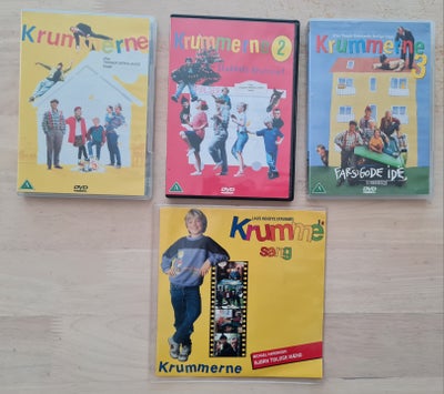 Krummerne 1-3 + Krummerne sangen på single, DVD, familiefilm