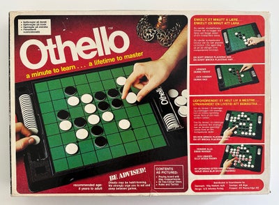 Andet legetøj, Spil – Othello

Ifølge produktbeskrivelsen:
”
Othello er et fabelagtigt brætspil, hvo