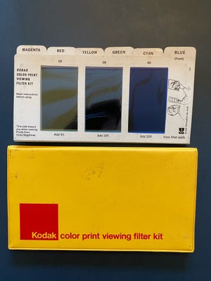 Kodak Color Print Viewing filter kit , God, SOLGT Jeg sælger dette  Kodak Color Print Viewing filter