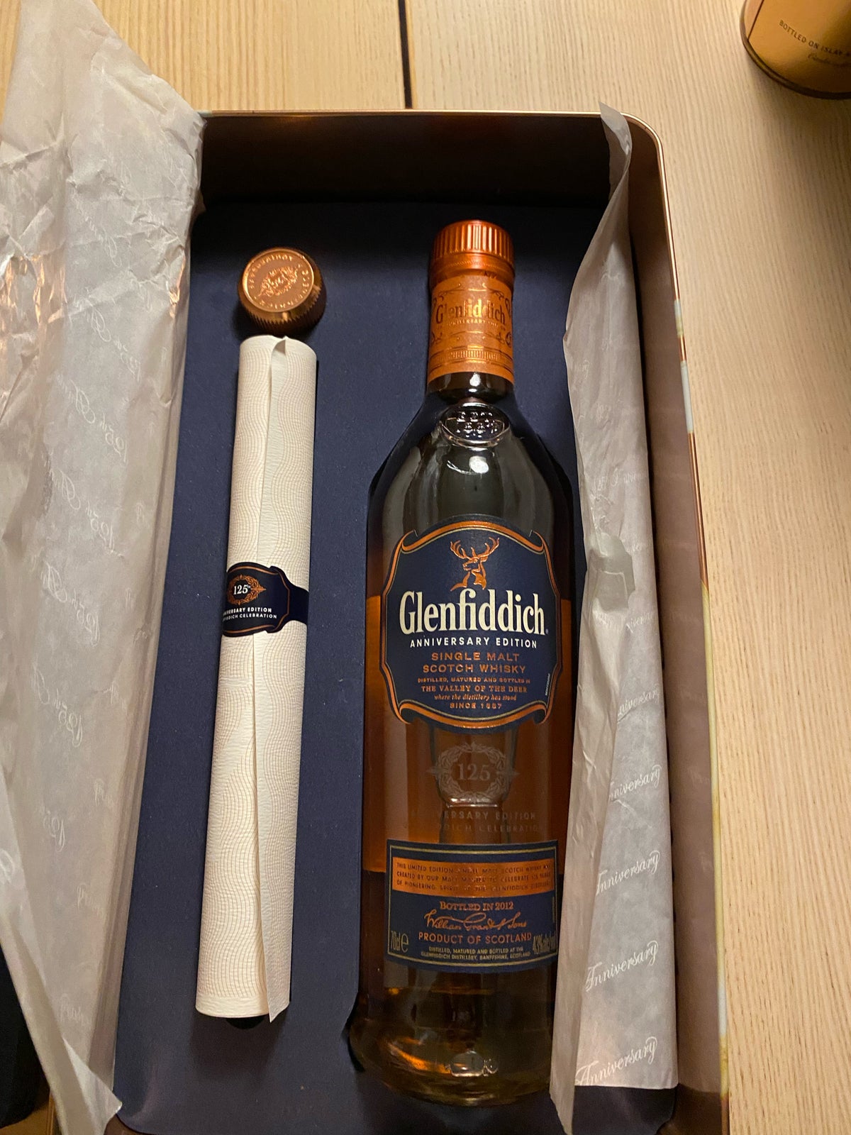 Vin og spiritus, Whiskey Glenfiddich 125 th Anniversary