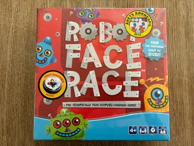 Nyt Robot Face Race brætspil, brætspil, Nyt brætspil Robot Face Race, som min søn ikke fik åbnet - s