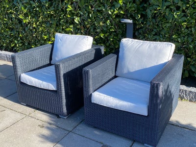Loungesæt, Cane-line, Vi sælger to skønne lounge stole fra Cane-line. 

Måske Cane-lines mest robust