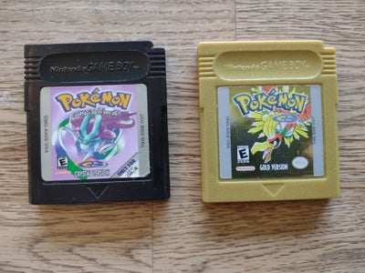 Pokemon Crystal og Pokemon Gold, Gameboy, 295 kr pr stk
550 kr for begge samlet
