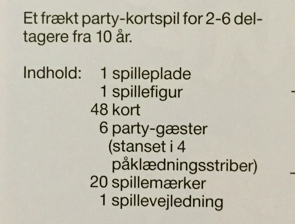 Party time, brætspil