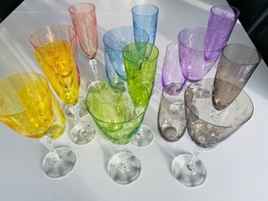 ukuelige mønster Pelagic Vandglas Farvet | DBA - brugt porcelæn, bestik og glas