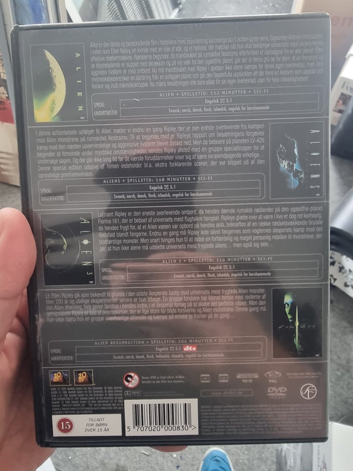 Alien dvd 4 disk, DVD, gyser