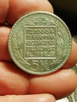 Skandinavien, mønter, 5 kroner